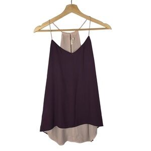 Express Barcelona Plum Purple & Pink Reversible Tank Top S